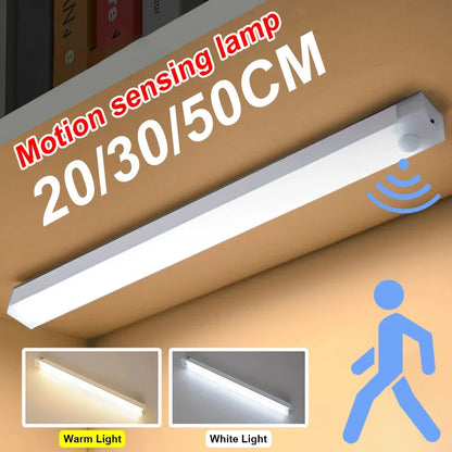 Luz de LED com sensor de movimento sem fio da Vmstore10, luz noturna recarregável Type C para armários, escadas e cozinha.